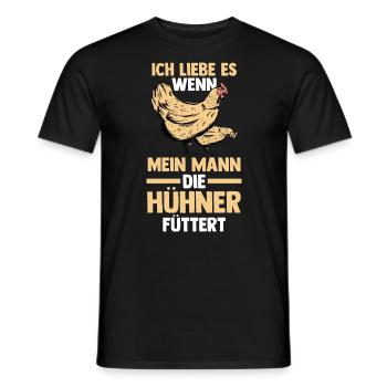 Huhn Hühnerstall Bauernhof Bauer Landwirt Hühner - Männer T-Shirt - Schwarz - Vorne - AI Model Male 178 light (178cm)