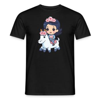 Princesse Cheval Mignon - T-shirt homme - noir - Devant - AI Model Male 178 light (178cm)