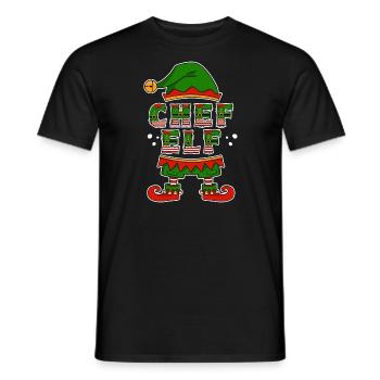 Weihnachten Humor Lustig Chef Elf - Männer T-Shirt - Schwarz - Vorne - AI Model Male 178 light (178cm)