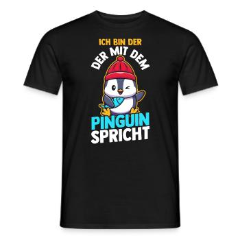 Pinguin - Männer T-Shirt - Schwarz - Vorne - AI Model Male 178 light (178cm)