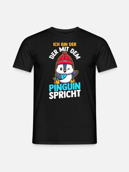 Pinguin - Männer T-Shirt - Schwarz
