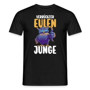 Eulen - Männer T-Shirt - Schwarz - Vorne - AI Model Male 178 light (178cm)