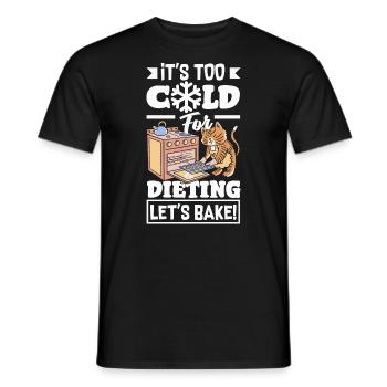 Trop froid pour suivre un régime, cuisons le réconfort - T-shirt homme - noir - Devant - AI Model Male 178 light (178cm)
