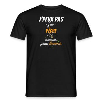 Angeln mit der Familie - Männer T-Shirt - Schwarz - Vorne - AI Model Male 178 light (178cm)