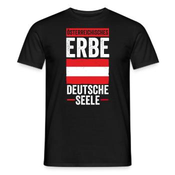 Austrians Austria - Men's T-Shirt - black - Front - AI Model Male 178 light (178cm)