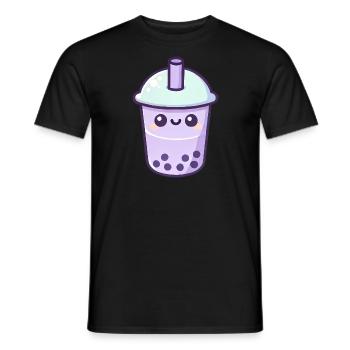 Boba Tea Kawaii - Men's T-Shirt - black - Front - AI Model Male 178 light (178cm)