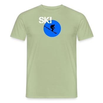 Ski Design blau - Männer T-Shirt - Sage - Vorne - AI Model Male 178 light (178cm)