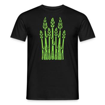 asperge - T-shirt homme - noir - Devant - AI Model Male 178 light (178cm)