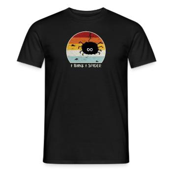 I Think I Spider Retro - Men's T-Shirt - black - Front - AI Model Male 178 light (178cm)