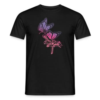 Monarch Butterfly Sketch Graphic Butterfly Lovers - T-shirt homme - noir - Devant - AI Model Male 178 light (178cm)