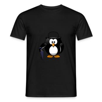 Pingu - Men's T-Shirt - black - Front - AI Model Male 178 light (178cm)