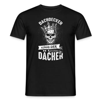 Dachdecker König Der Dächer Prüfung Kollege Handwe - Männer T-Shirt - Schwarz - Vorne - AI Model Male 178 light (178cm)
