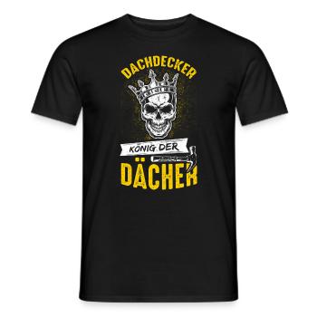 Roofer Roof Roofs King Craftsman Working Group - Men's T-Shirt - black - Front - AI Model Male 178 light (178cm)