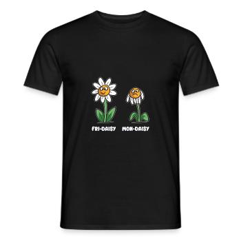 Life of a daisy Mon-Daisy Fri-Daisy - Men's T-Shirt - black - Front - AI Model Male 178 light (178cm)