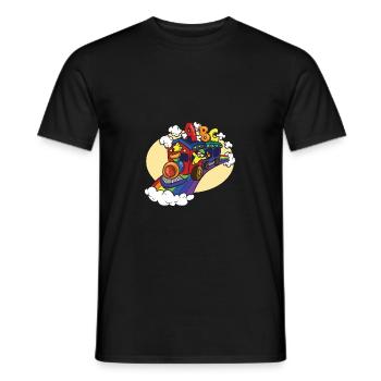 ABC Zug für Kinder zurück zum Schulkindergarten - Männer T-Shirt - Schwarz - Vorne - AI Model Male 178 light (178cm)