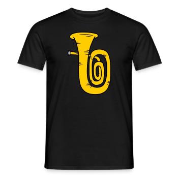Tuba - Männer T-Shirt - Schwarz - Vorne - AI Model Male 178 light (178cm)