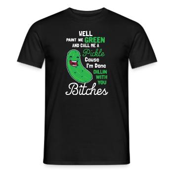 Mal mich grün und nenn mich eine Gurke - Männer T-Shirt - Schwarz - Vorne - AI Model Male 178 light (178cm)