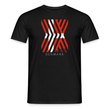 Drapeau du Danemark Scandinavie Drapeau du Danemark Voyage - T-shirt homme - noir - Devant - AI Model Male 178 light (178cm)