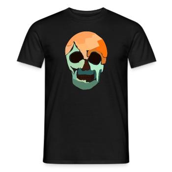 Skull , Skull , Skull , sunrise colors - Men's T-Shirt - black - Front - AI Model Male 178 light (178cm)