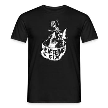 Caffeine Shark - T-shirt homme - noir - Devant - AI Model Male 178 light (178cm)