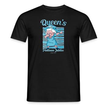 Jubilé de platine de la monarchie britannique Dabbing - T-shirt homme - noir - Devant - AI Model Male 178 light (178cm)