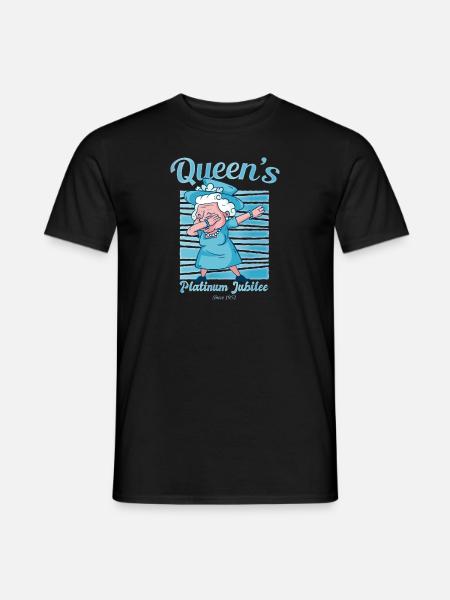 Britische Königin Dabbing Monarchie Platin Jubiläum - Männer T-Shirt - Schwarz