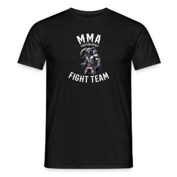 MMA Elephant Fight Team - Cage Fighter Free - Männer T-Shirt - Schwarz - Vorne - AI Model Male 178 light (178cm)