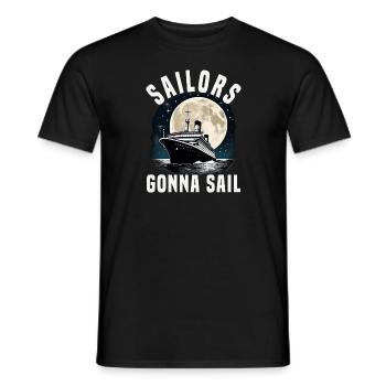 Sailors Gonna Sail Cruise Ship Vacation Group - Männer T-Shirt - Schwarz - Vorne - AI Model Male 178 light (178cm)