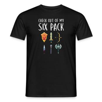Watch My Abs 6 Pack Funny Weapons RPG Player - Männer T-Shirt - Schwarz - Vorne - AI Model Male 178 light (178cm)