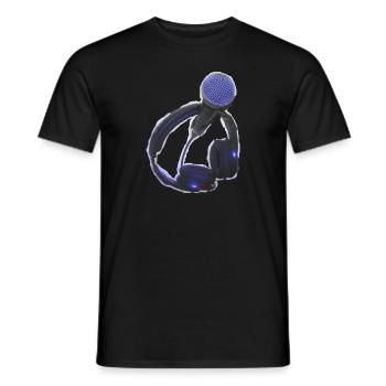 TOMZOFF Radio DJ - Männer T-Shirt - Schwarz - Vorne - AI Model Male 178 light (178cm)