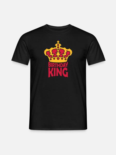 Birthday King Party Logo - Men's T-Shirt - black