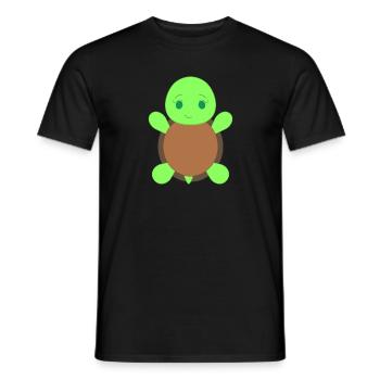 tortoise - Men's T-Shirt - black - Front - AI Model Male 178 light (178cm)