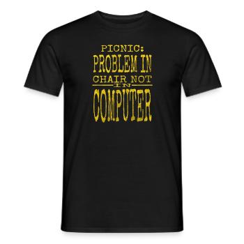 hacking computer codes programming funny quote - Männer T-Shirt - Schwarz - Vorne - AI Model Male 178 light (178cm)