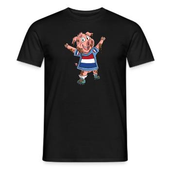 Fan Pig Netherlands - Men's T-Shirt - black - Front - AI Model Male 178 light (178cm)