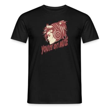 You are muted - Men's T-Shirt - black - Front - AI Model Male 178 light (178cm)