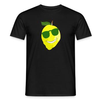 Lemon happy - Men's T-Shirt - black - Front - AI Model Male 178 light (178cm)