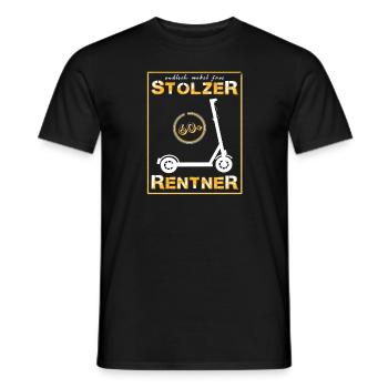 stolzer Rentner Scooter - Männer T-Shirt - Schwarz - Vorne - AI Model Male 178 light (178cm)