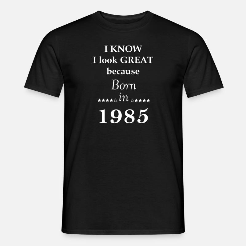 Born in 1985 - Männer T-Shirt - Schwarz