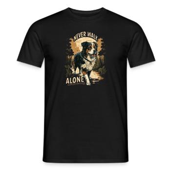 Never Walk Alone - Jolie chemise officielle de marche - T-shirt homme - noir - Devant - AI Model Male 178 light (178cm)