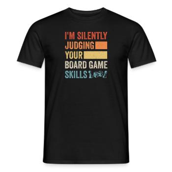 Game Night Board Game Skills - Men's T-Shirt - black - Front - AI Model Male 178 light (178cm)
