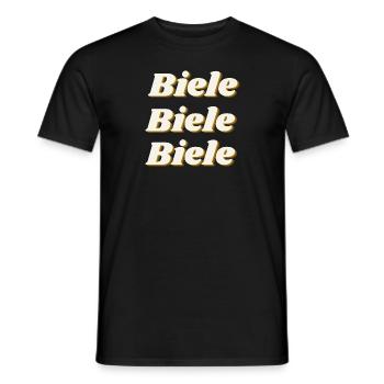 BIELE BIELE BIELE - Männer T-Shirt - Schwarz - Vorne - AI Model Male 178 light (178cm)