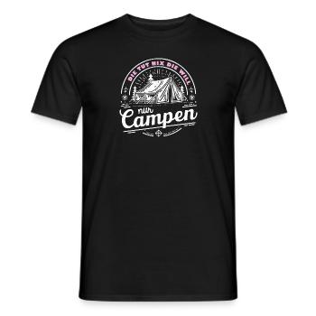 Die tut nix will nur campen Campingfrau Zelten Out - Männer T-Shirt - Schwarz - Vorne - AI Model Male 178 light (178cm)