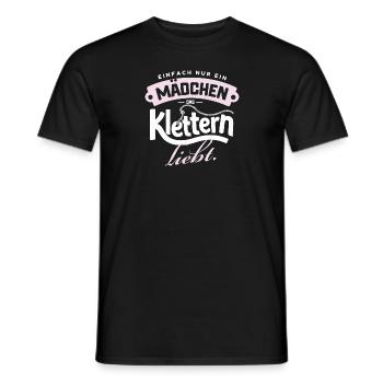 Nur ein Mädchen, das Klettern liebt - Männer T-Shirt - Schwarz - Vorne - AI Model Male 178 light (178cm)