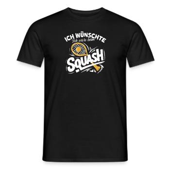 Squash Wunsch Spiel Fan Shirt Idee Hobby Sport - Männer T-Shirt - Schwarz - Vorne - AI Model Male 178 light (178cm)