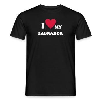 I Love my Labrador Hund Hunde Shirt - Männer T-Shirt - Schwarz - Vorne - AI Model Male 178 light (178cm)