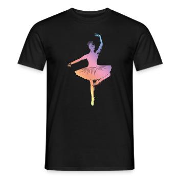 Ballet Silhouette - Men's T-Shirt - black - Front - AI Model Male 178 light (178cm)