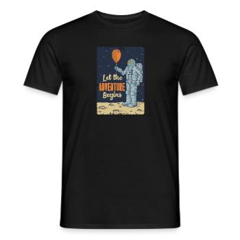Let the Adventure L’idée de cadeau de Bégin - T-shirt homme - noir - Devant - AI Model Male 178 light (178cm)
