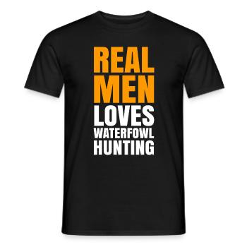 Geschenkidee für die Wasservogeljagd - Männer T-Shirt - Schwarz - Vorne - AI Model Male 178 light (178cm)