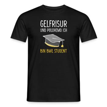 BWL Student Abschluss Bachelor Geschenk - Männer T-Shirt - Schwarz - Vorne - AI Model Male 178 light (178cm)