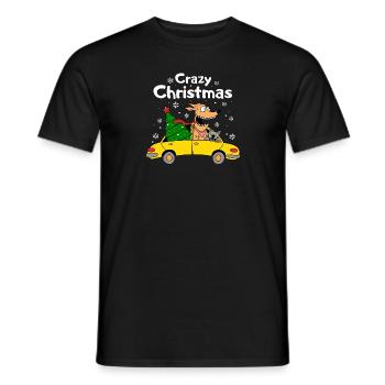 Noël et l’humour - T-shirt homme - noir - Devant - AI Model Male 178 light (178cm)